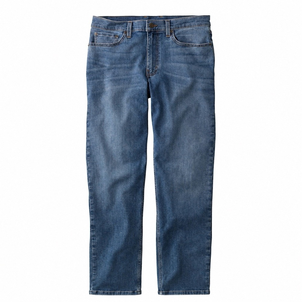 NWT LL Bean Men's BeanFlex Jeans Athletic Fit Straight Leg Size 42x32 Medium